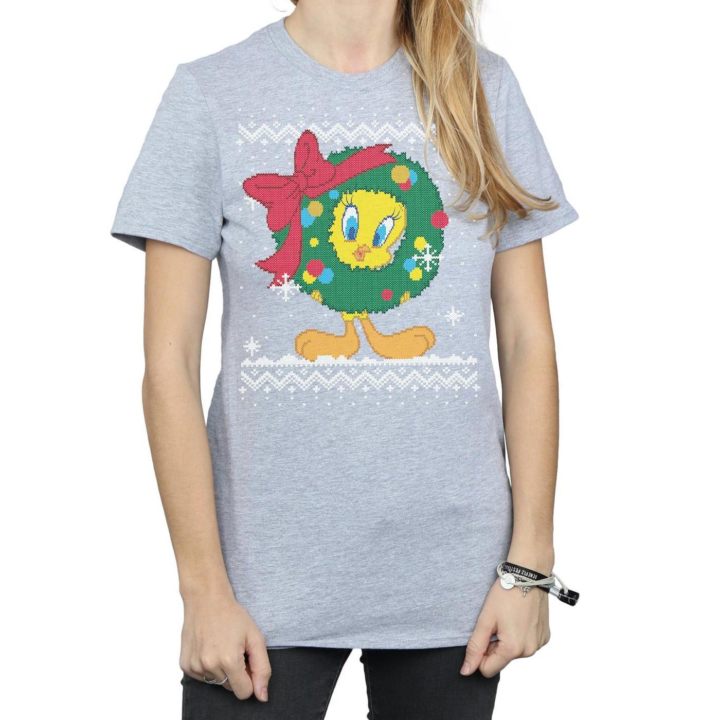 LOONEY TUNES Tweety Pie Christmas Fair Isle T-Shirt