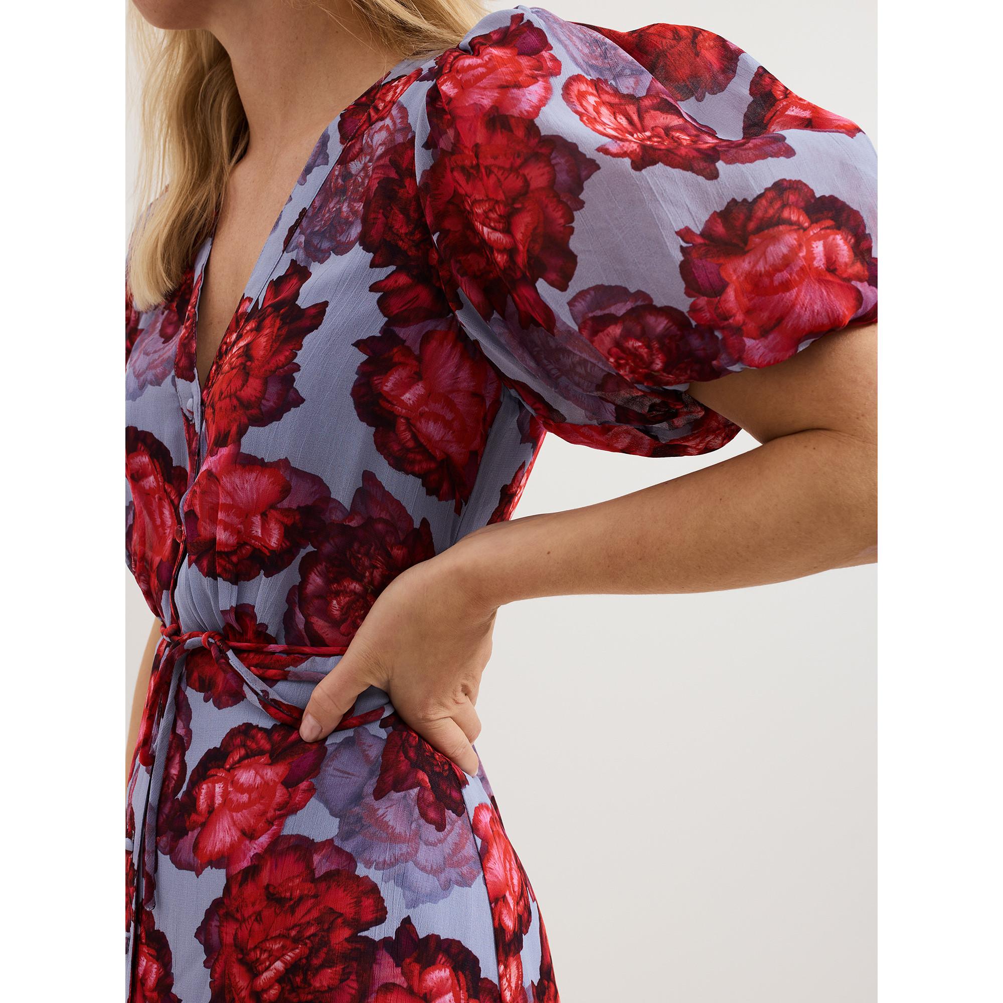 Phase Eight Francesca Geblümtes Midi Kleid