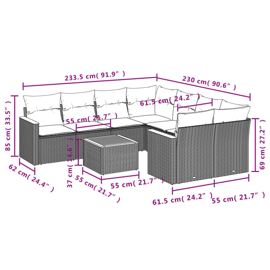 VidaXL Garten sofagarnitur poly-rattan