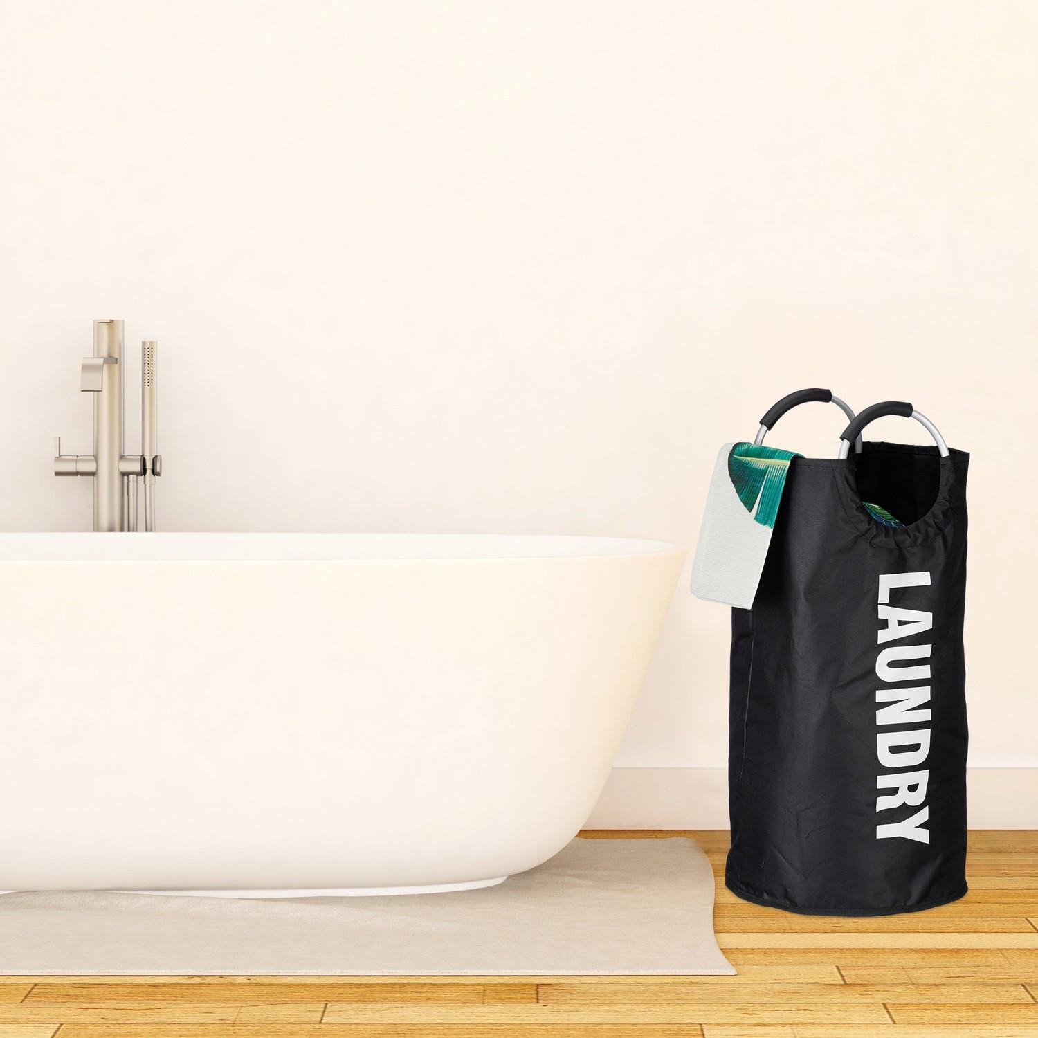 B2X Zusammenklappbarer Wäschekorb mit Griff