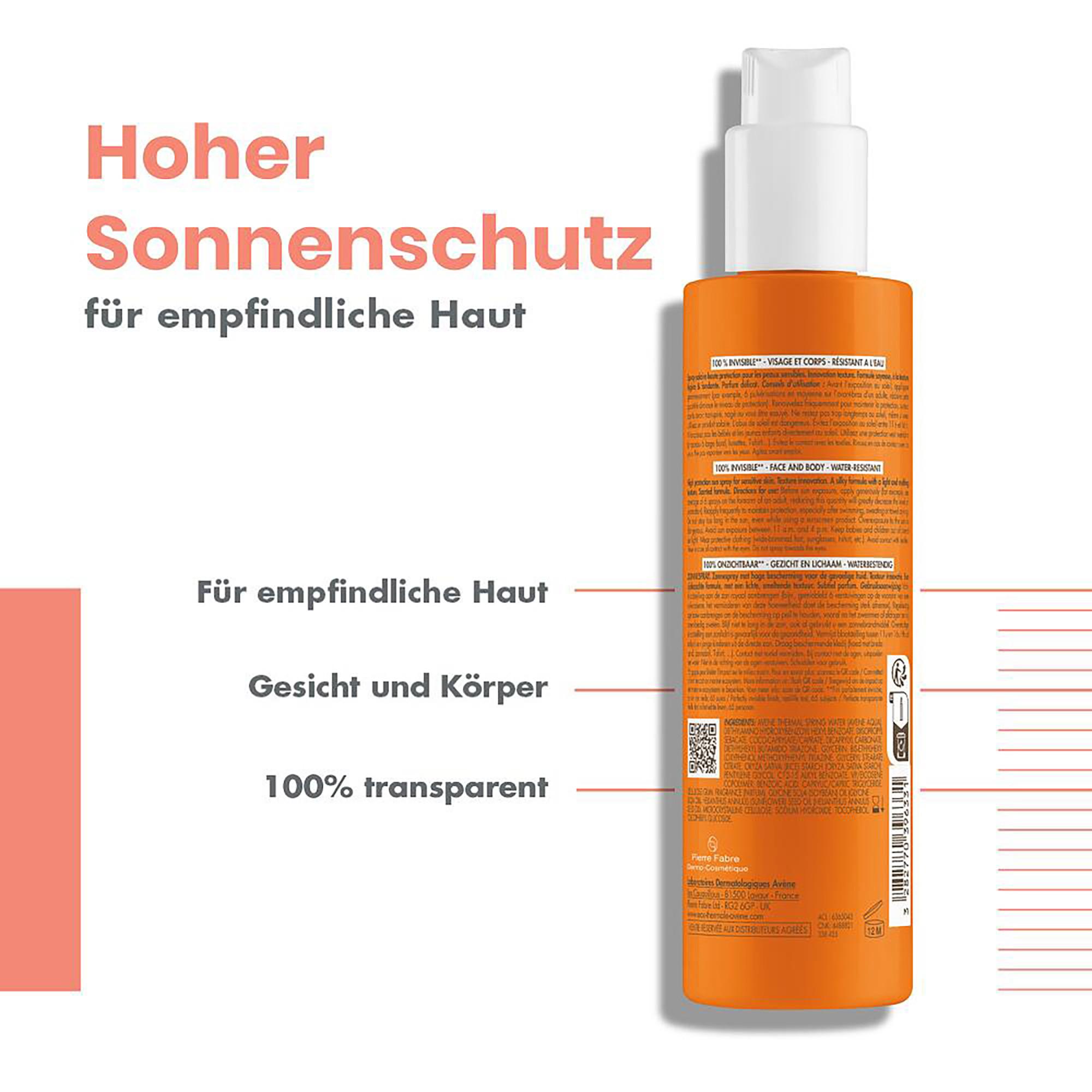 Avene Sonnenschutz Sonnenspray SPF 50