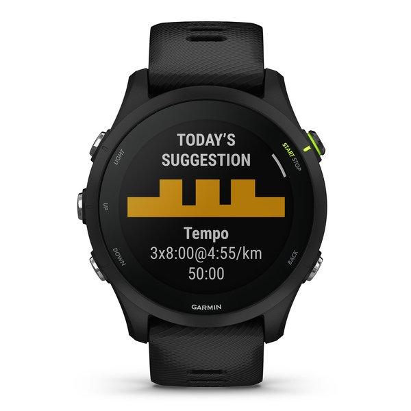 GARMIN Forerunner 255 Music, schwarz Smartwatch Display