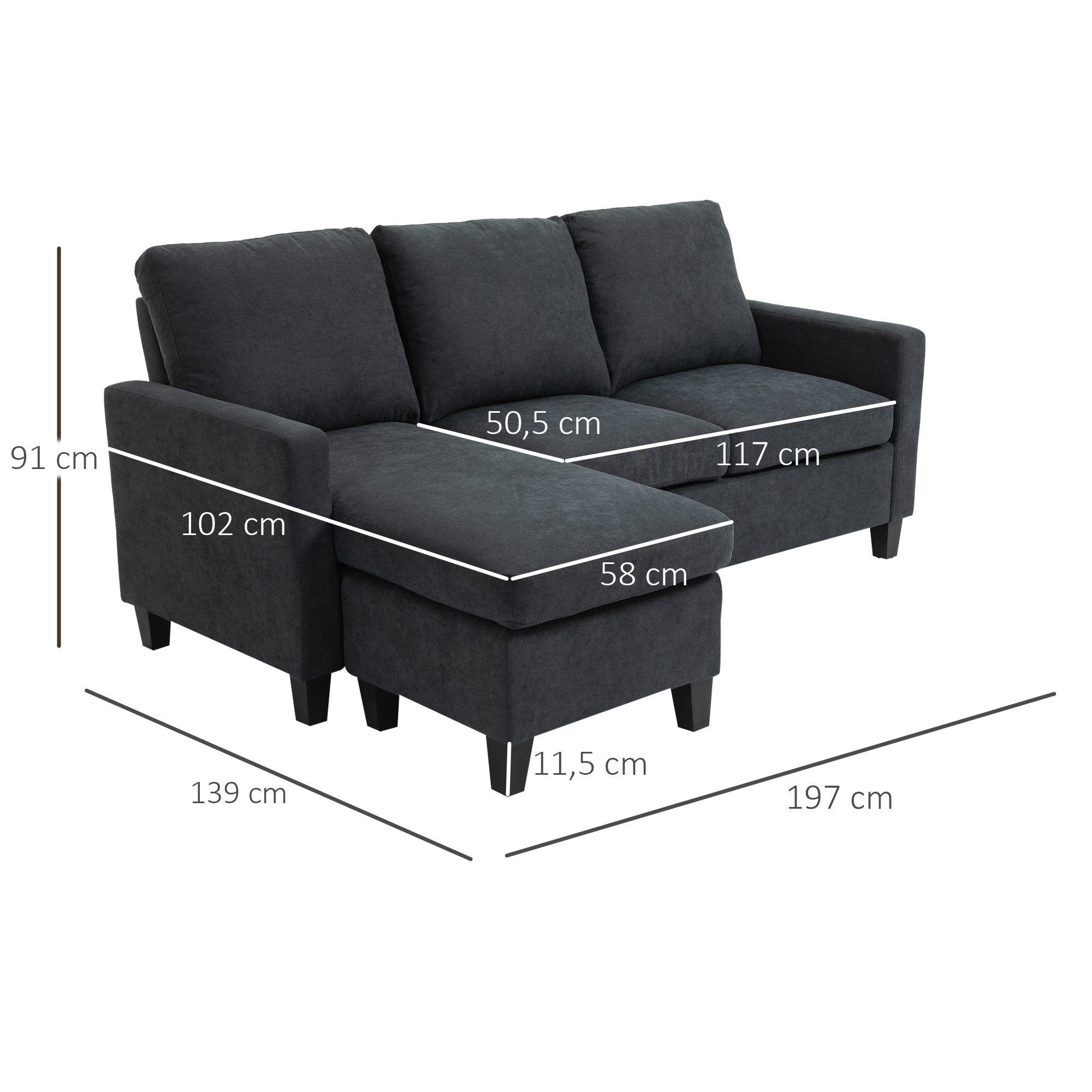 HOMCOM Ecksofa