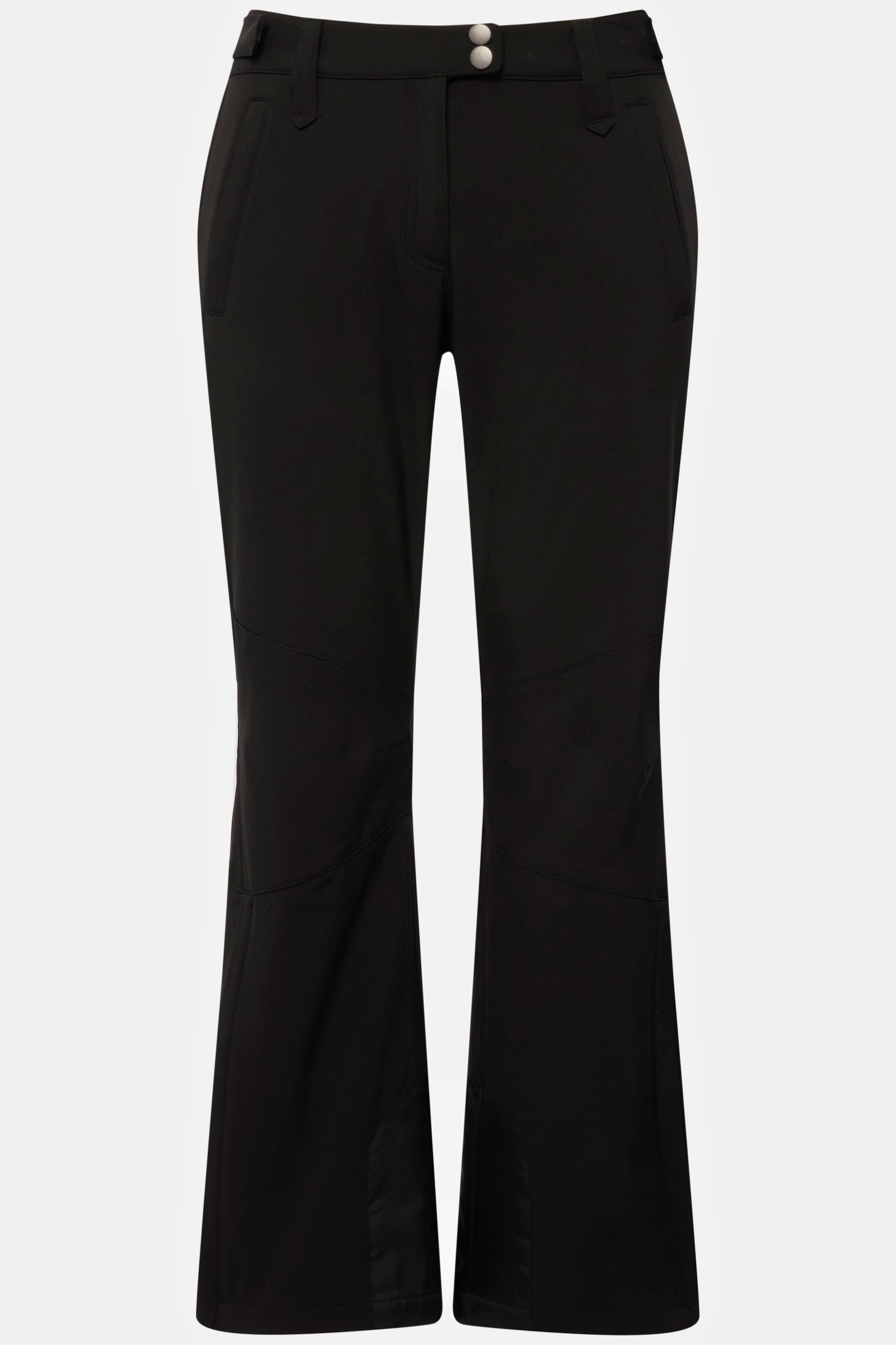 Ulla Popken Softshellhose wasserabweisend mit Klettriegel und Schneefang