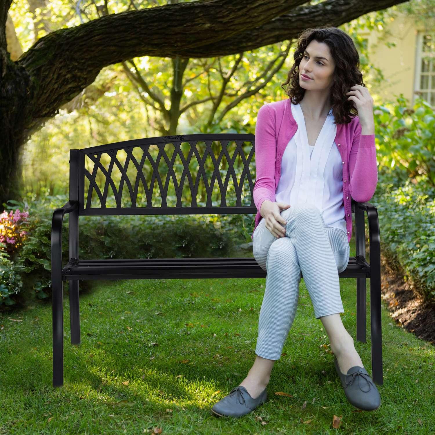 Northio Schwarze Gartenbank