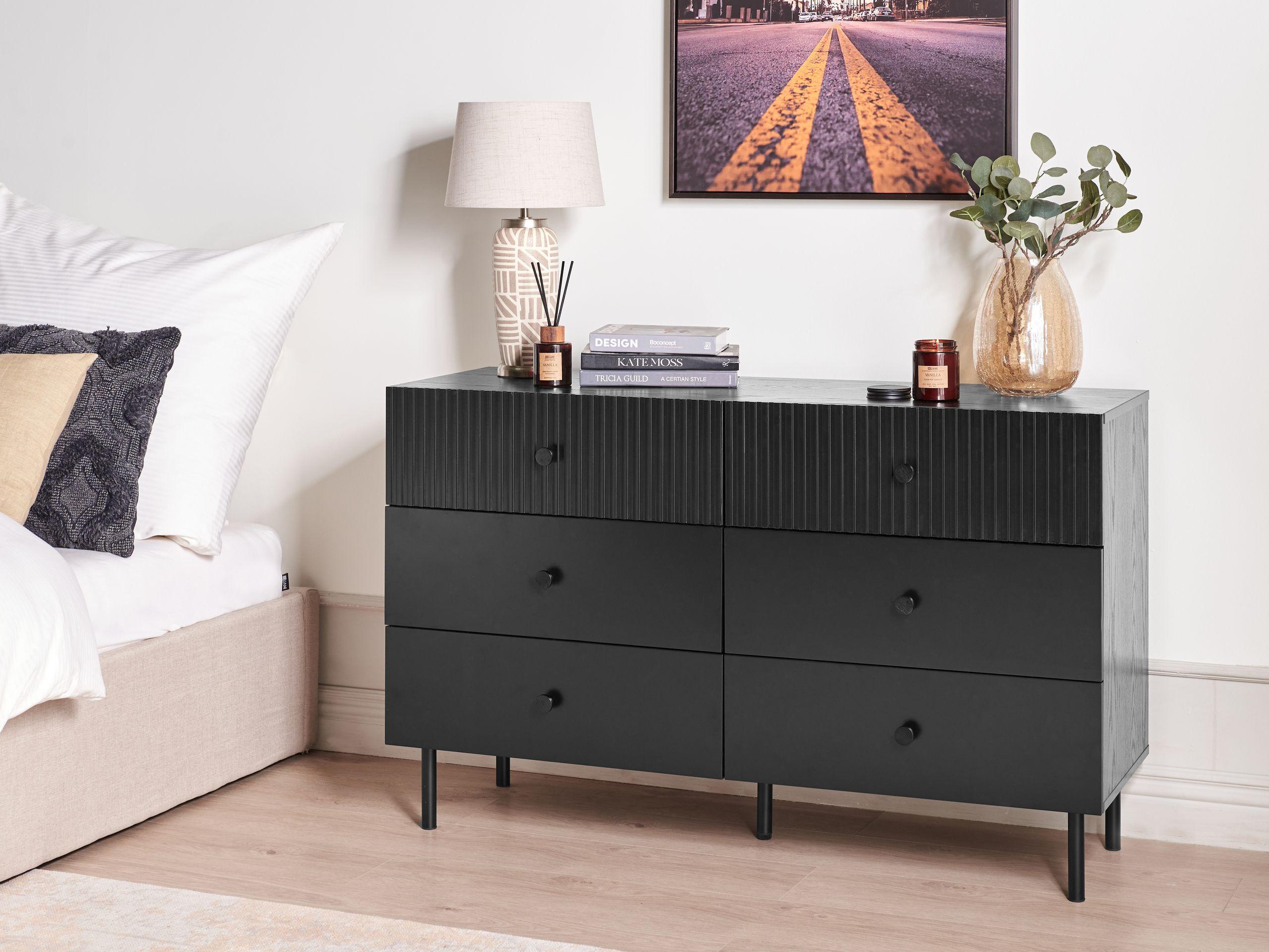Beliani Kommode mit 6 Schubladen aus MDF-Platte Modern COVENTRY