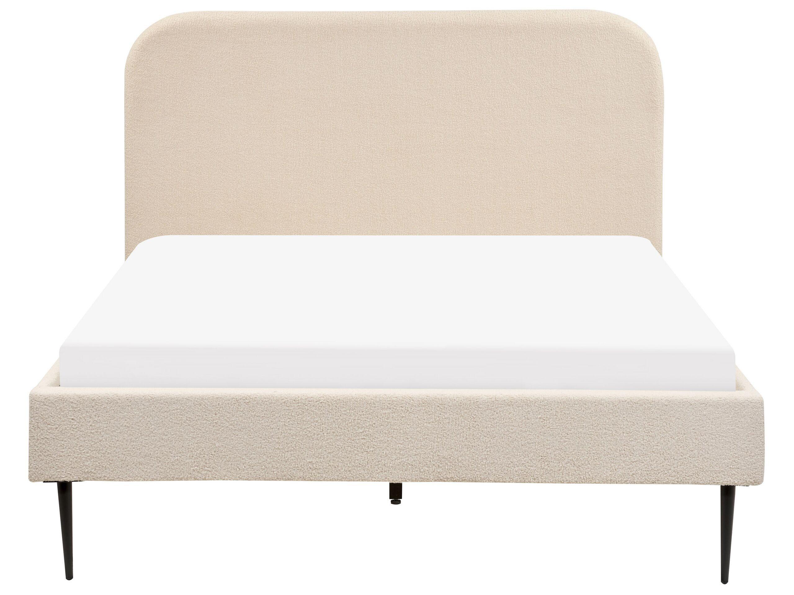 Beliani Bett mit Lattenrost aus Bouclé Glamourös FLAYAT