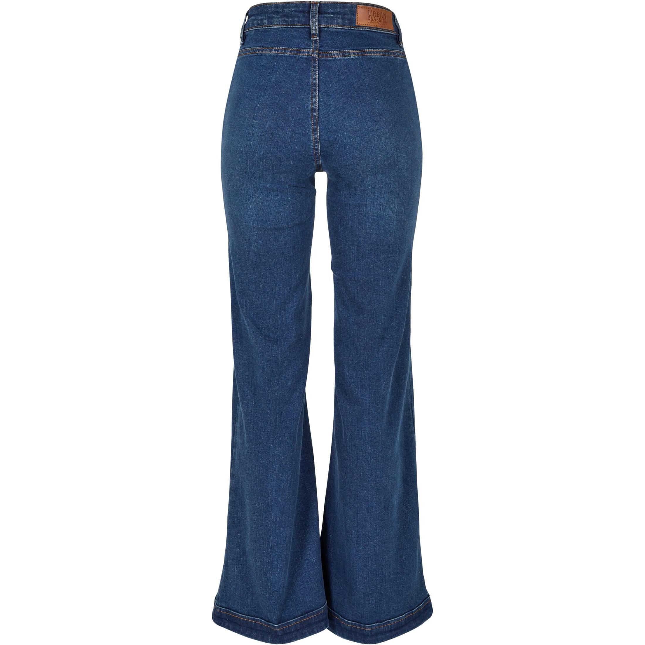 URBAN CLASSICS Damen Vintage Ausgestellte Jeans