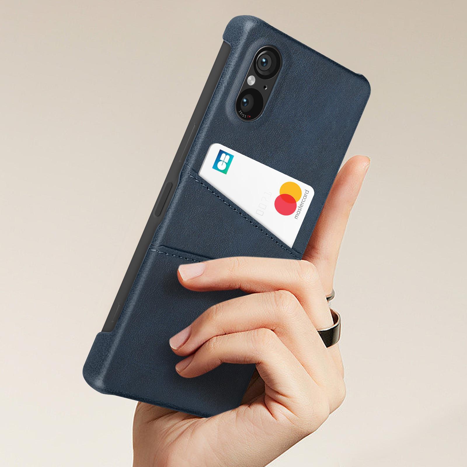 Avizar Sony Xperia 5 V Kartenhülle Blau