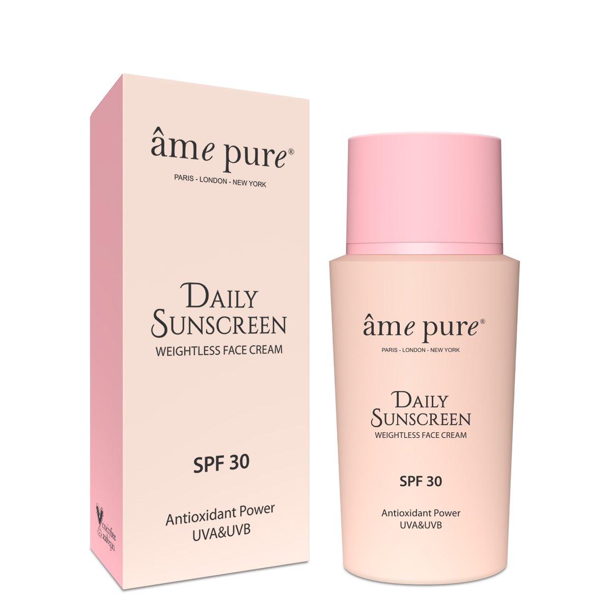 âme pure Daily Sunscreen | Sonnencreme SPF 30 - Anti- Aging UVA/ UVB Sonnenschutz für Gesicht