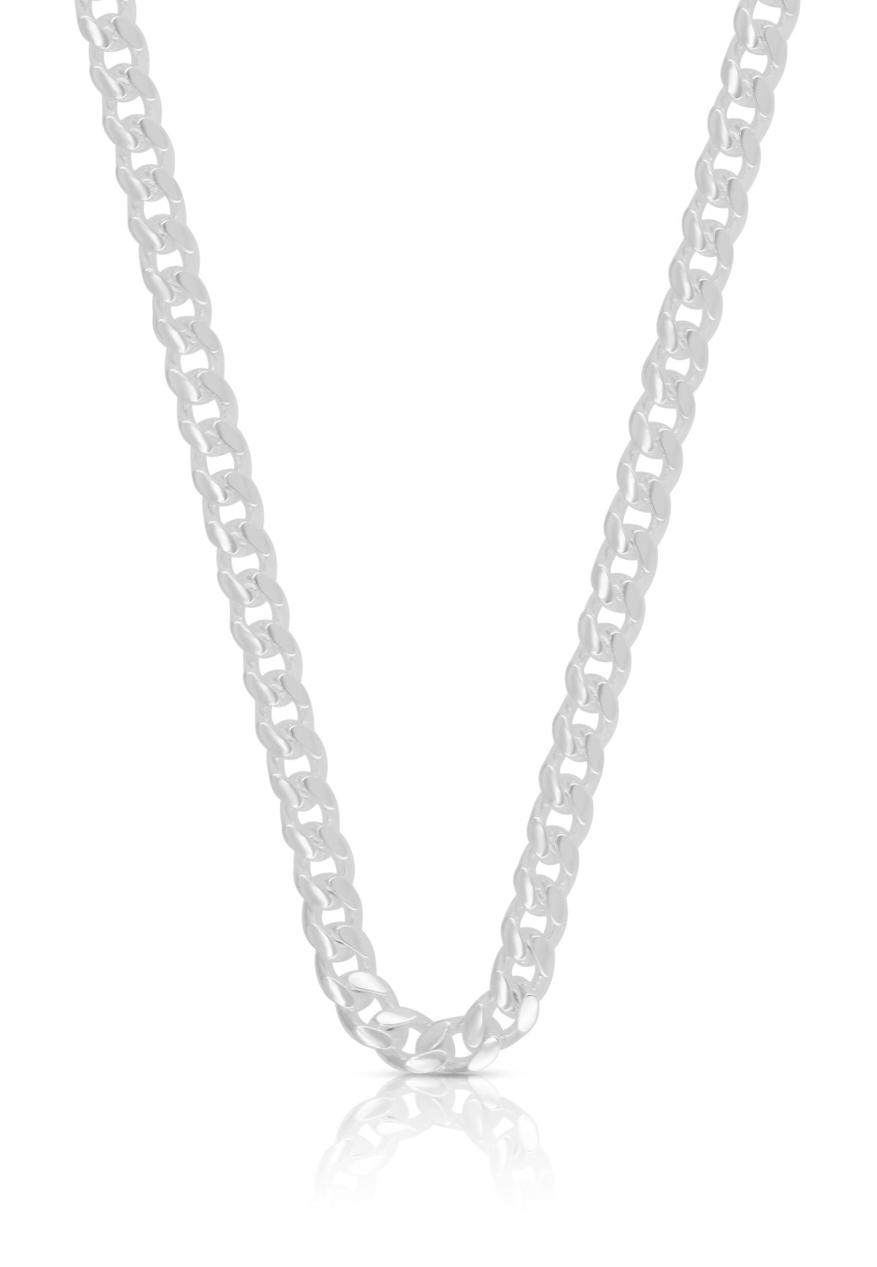 MUAU Schmuck Collier Panzer Silber 925, 4.5mm, 60cm
