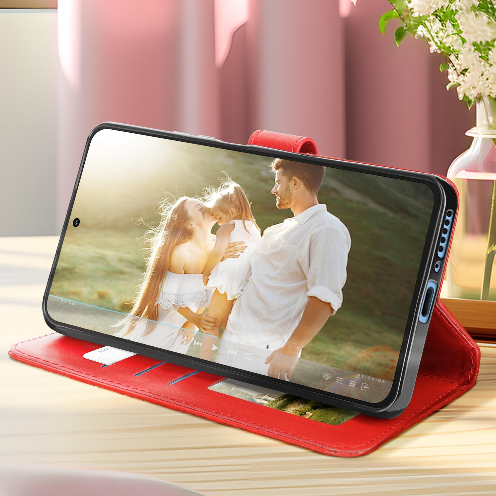 Avizar Redmi Note 13 4G Wallet Hülle Rot