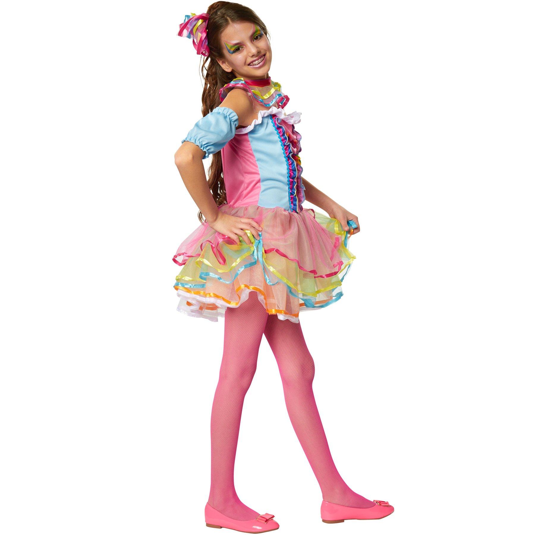 Tectake Mädchenkostüm Neon Regenbogen Girl