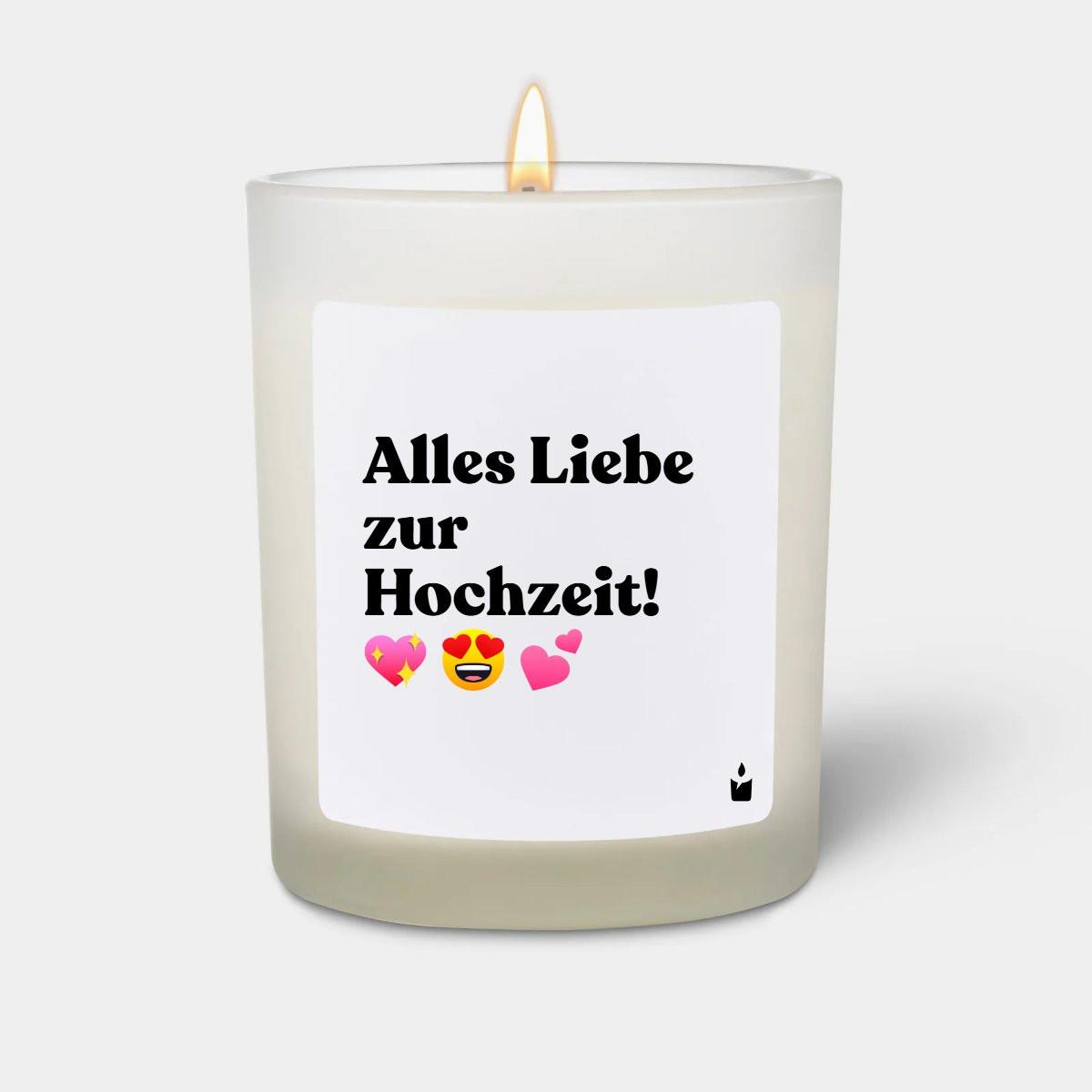 CandleHand Duftkerze Flowery Alles Liebe zur Hochzeit!