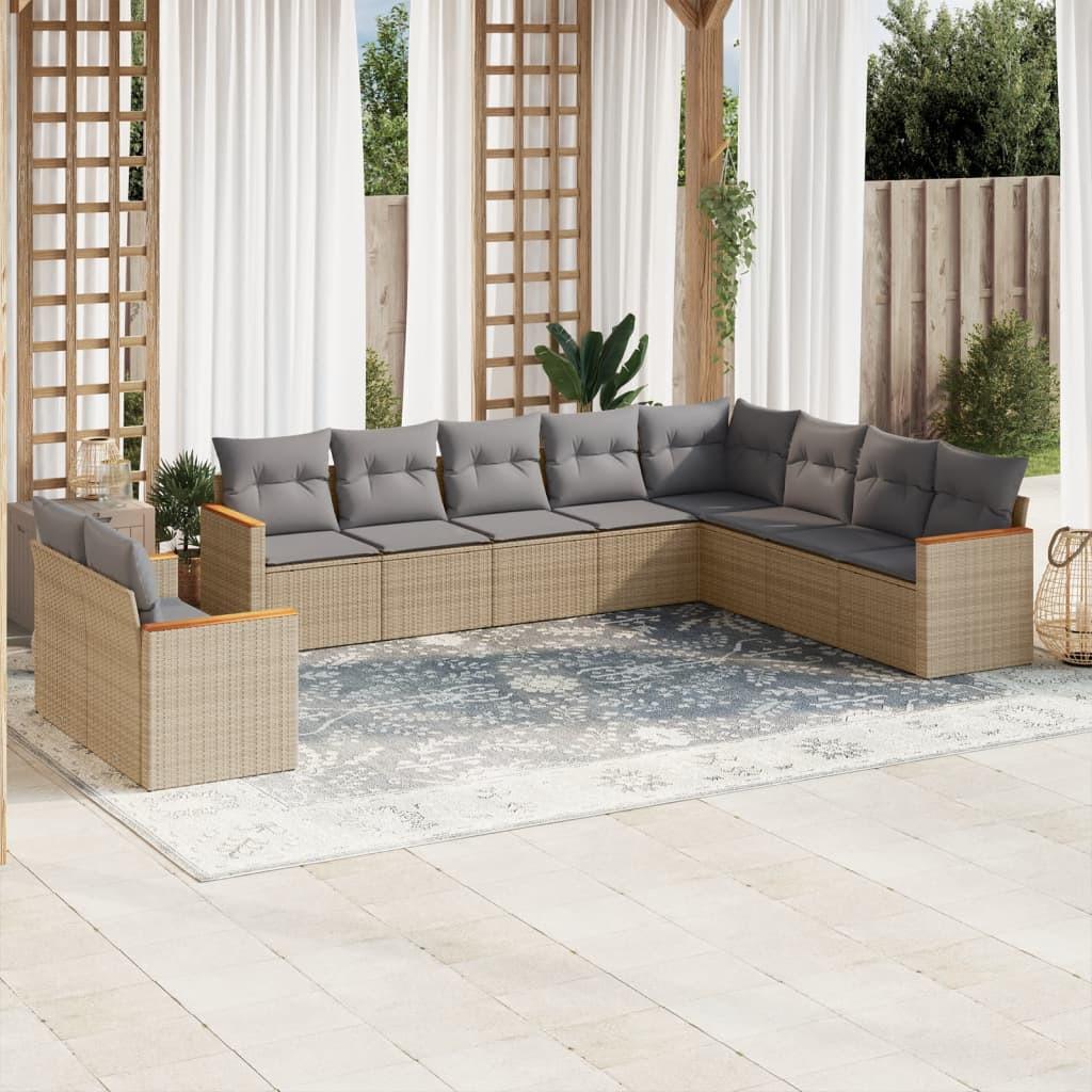VidaXL Garten sofagarnitur poly-rattan