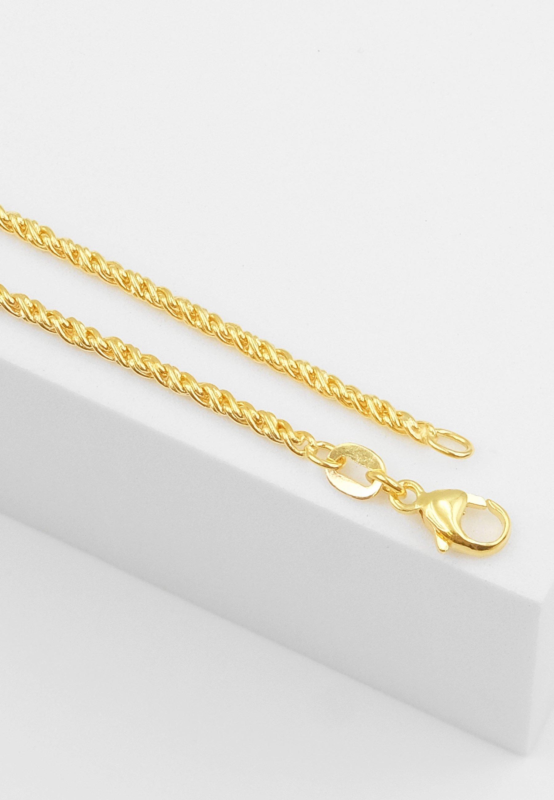 MUAU Schmuck Collier Doppelanker Gelbgold 750, 1.9mm, 45cm