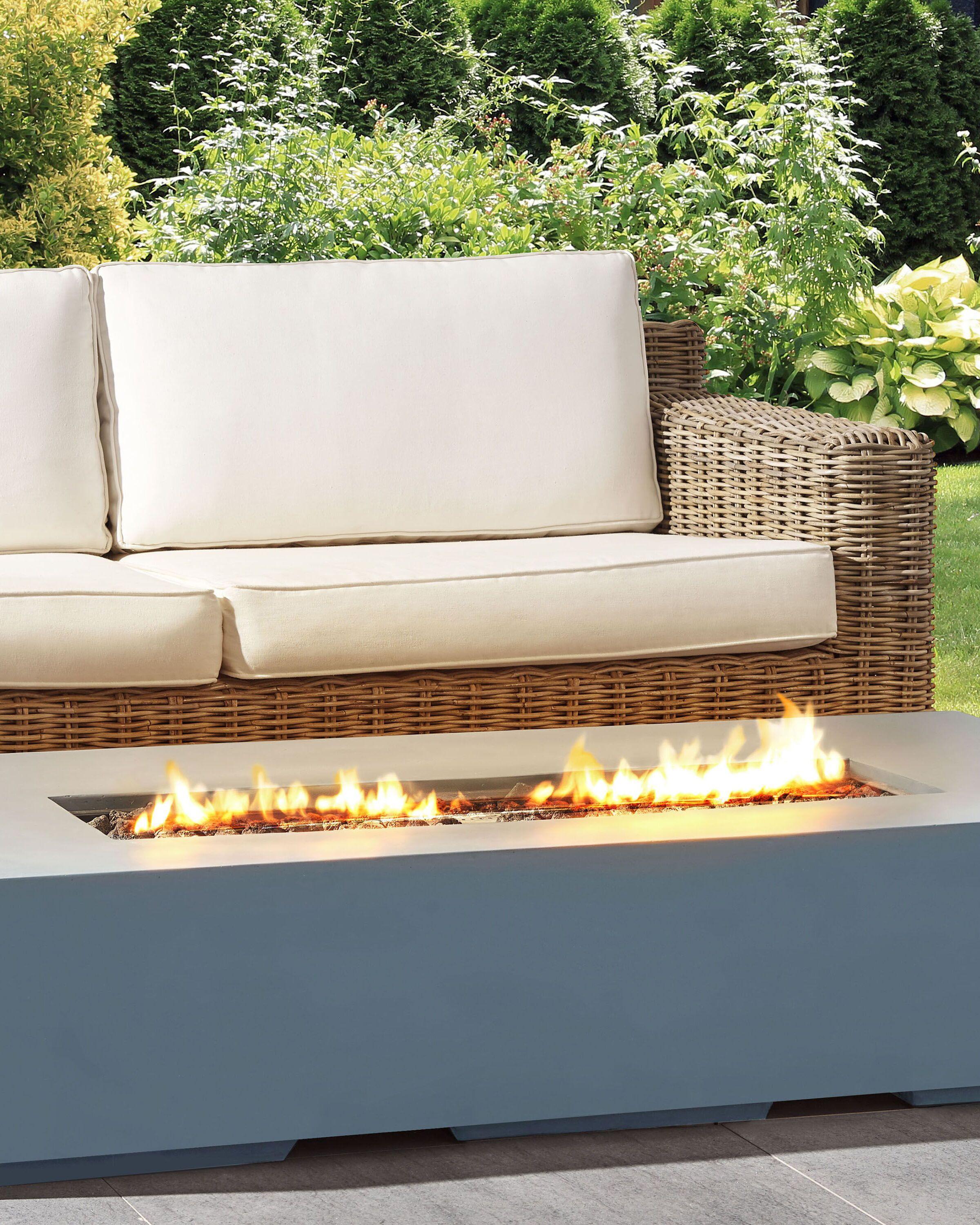 Beliani Feuerstelle aus Leichtbeton (MgO) PAVO