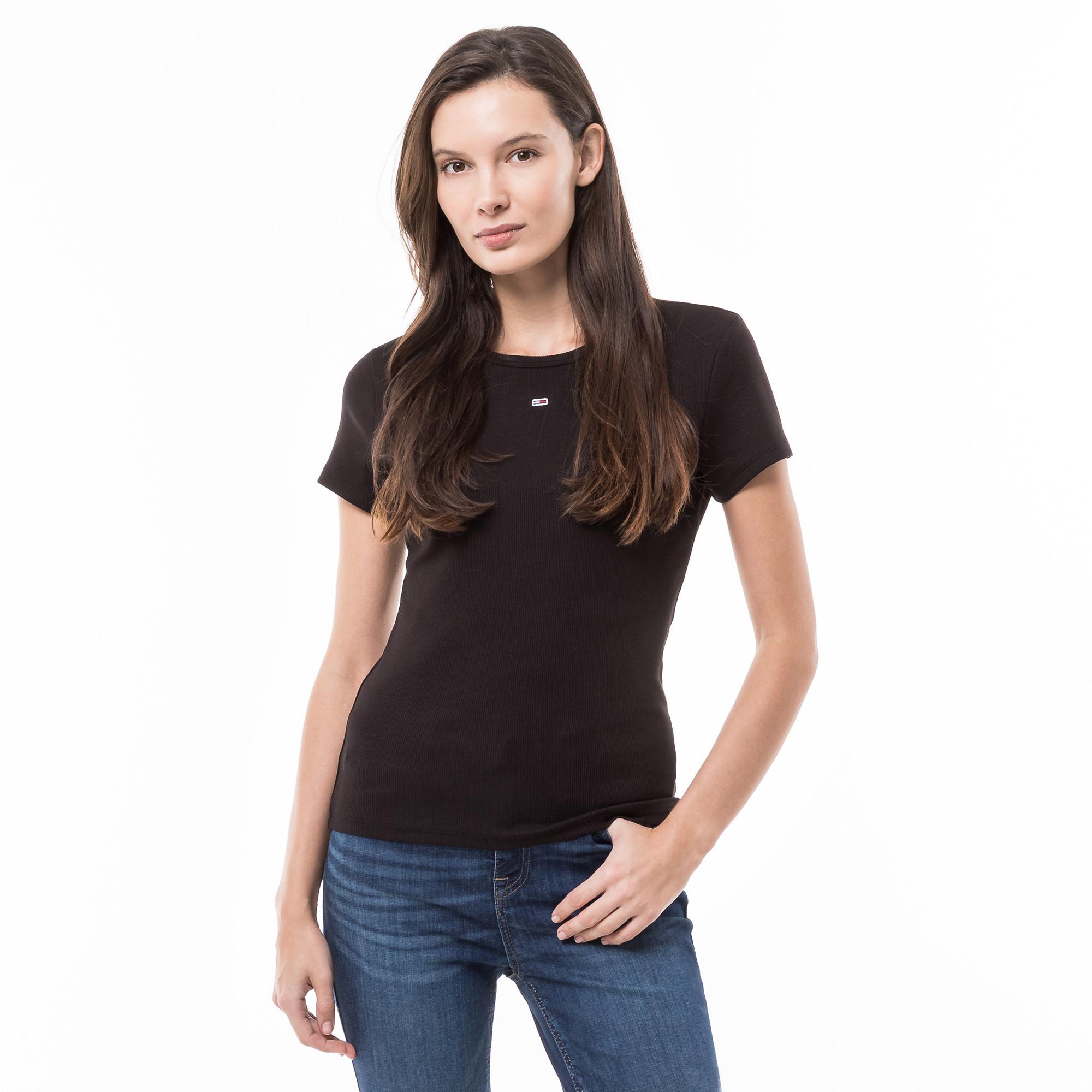 TOMMY JEANS T-Shirt Slim Fit Gerippt