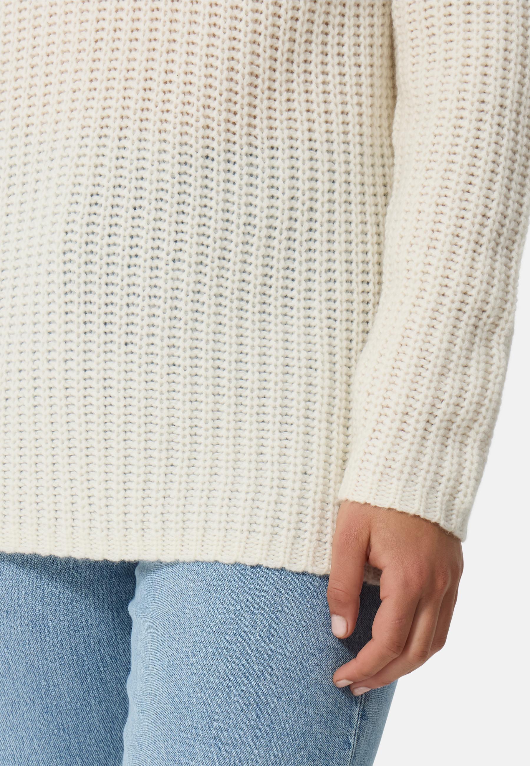 CASH-MERE.CH Grobgestrickter Wolle Kaschmir Rundhals Pullover