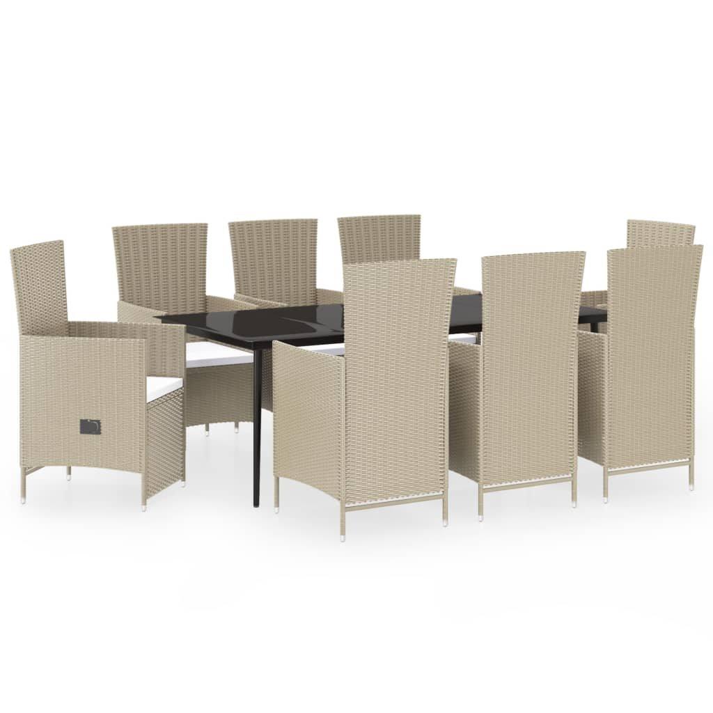 VidaXL Garten essgruppe poly-rattan