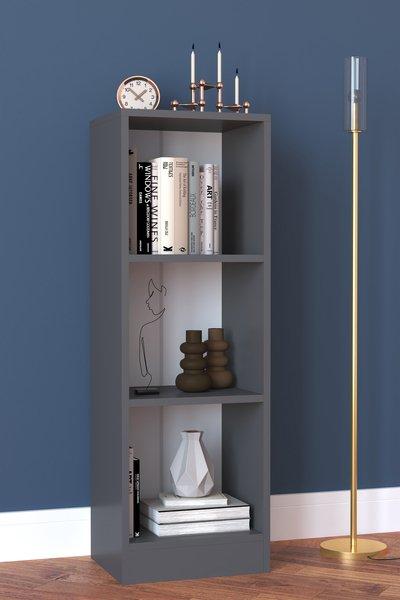 VCM Holz Aufbewahrung Stand Regal Bücherregal Deko Bücher Standregal Dilos S 3-fach