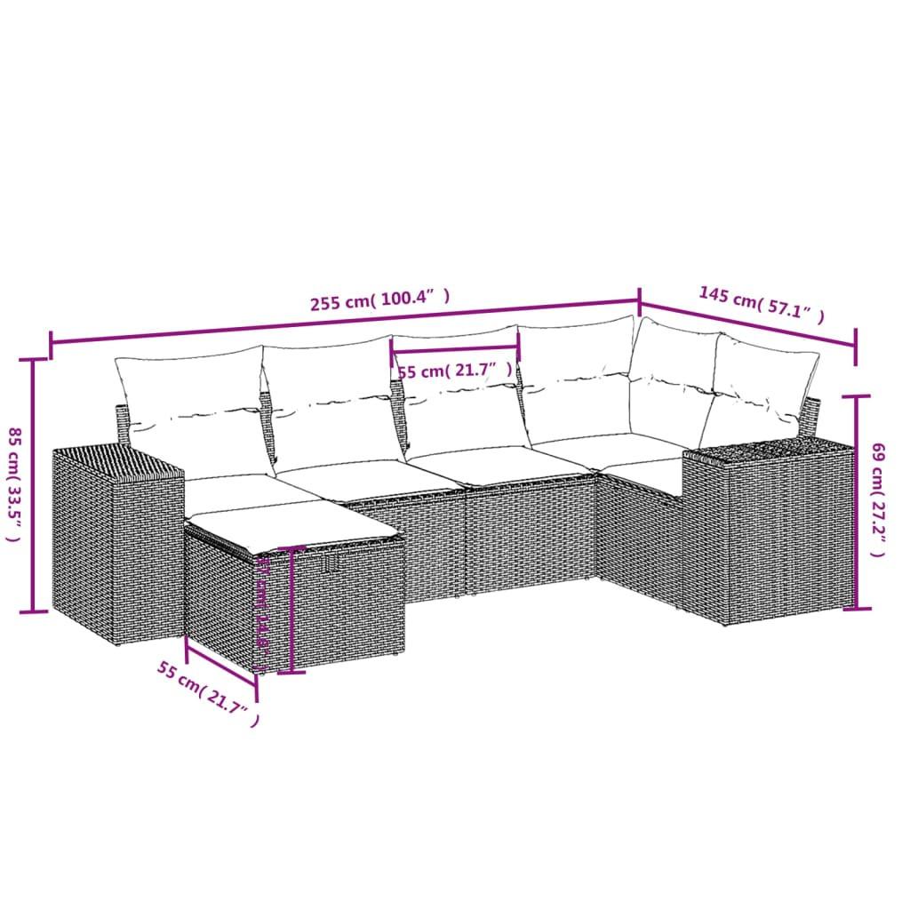 VidaXL Garten sofagarnitur poly-rattan