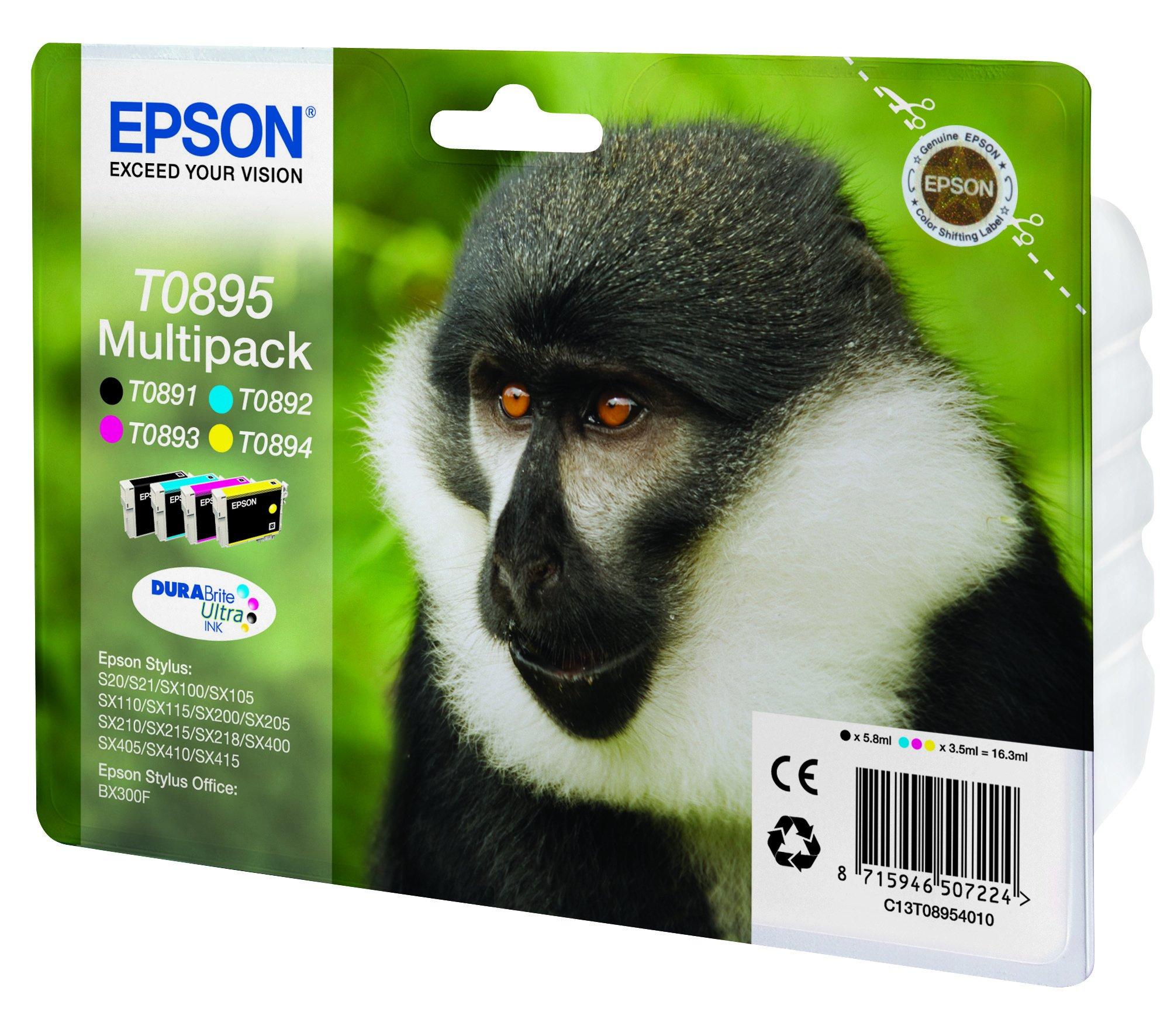 EPSON Monkey Multipack 4 Farben T0895, DURABrite Ultra Ink