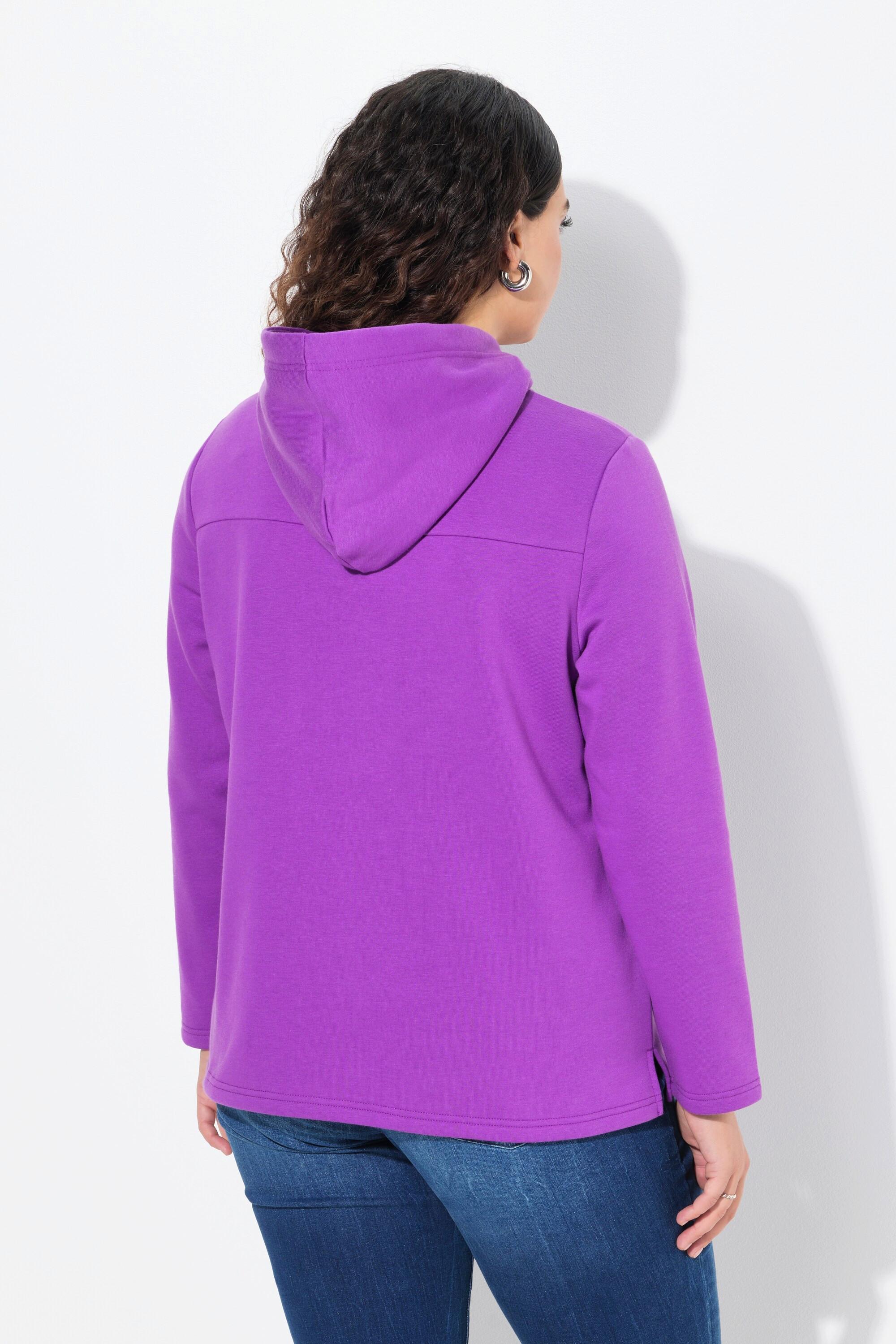 Ulla Popken Hoodie, True, Kapuze, Kordel, Taschen, Langarm