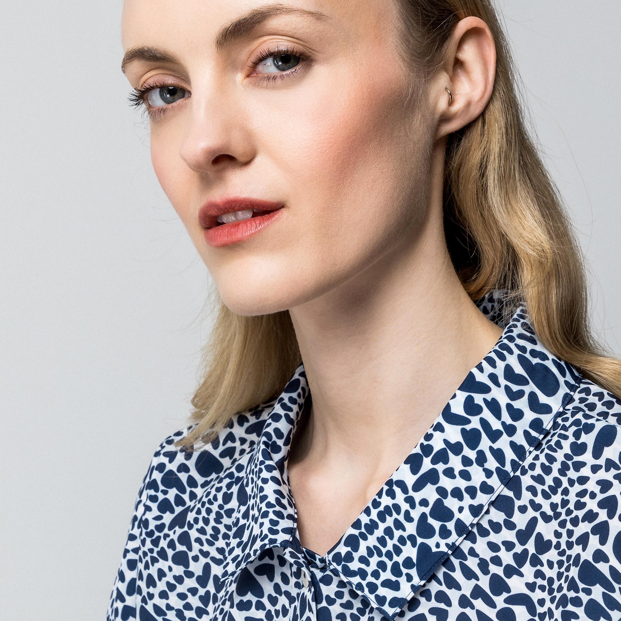 Manor Woman Gemusterte Relaxed Fit Kurzarmbluse