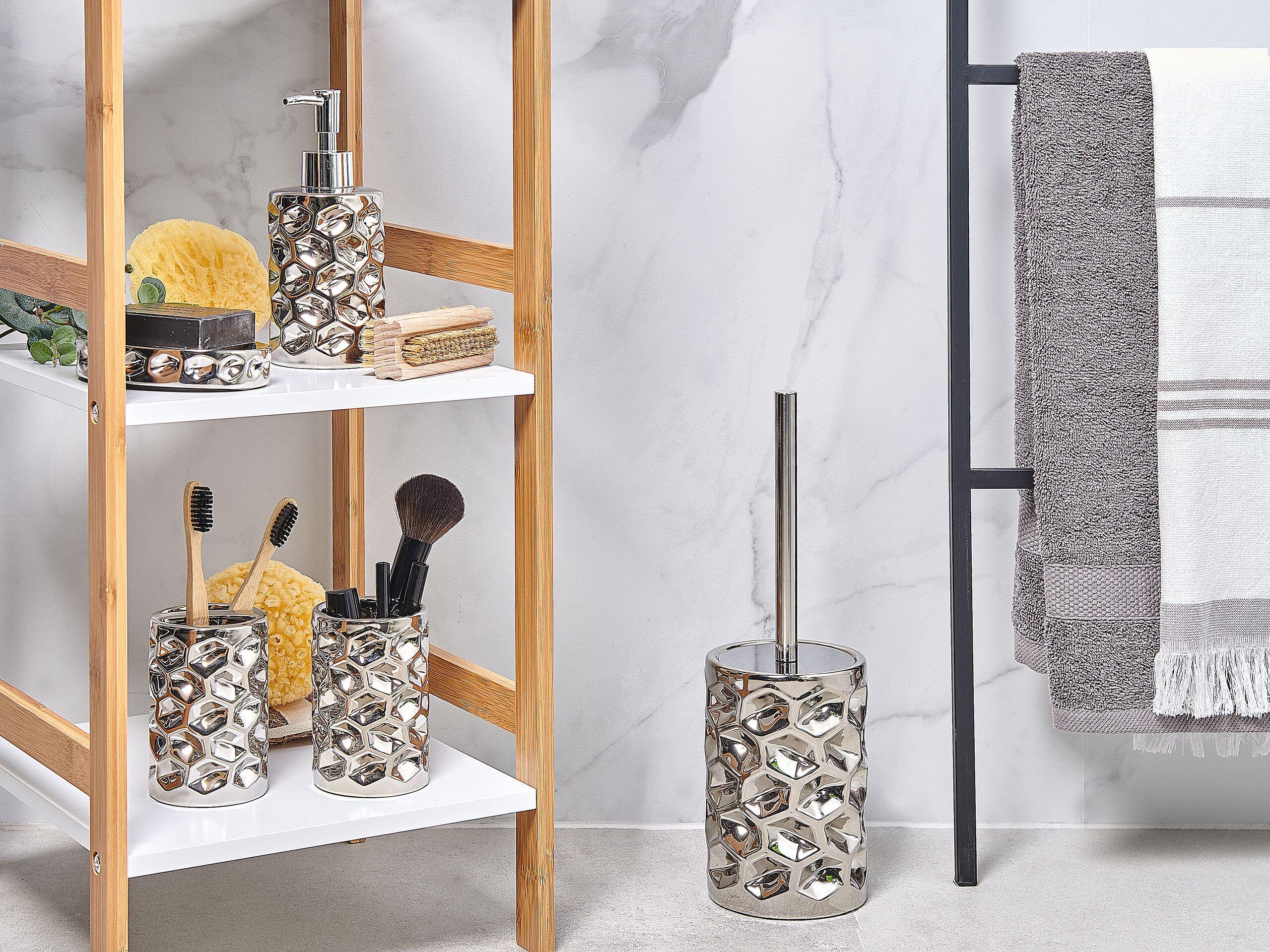 Beliani Badaccessoires Set 5-teilig aus Keramik Glamourös TIRUA