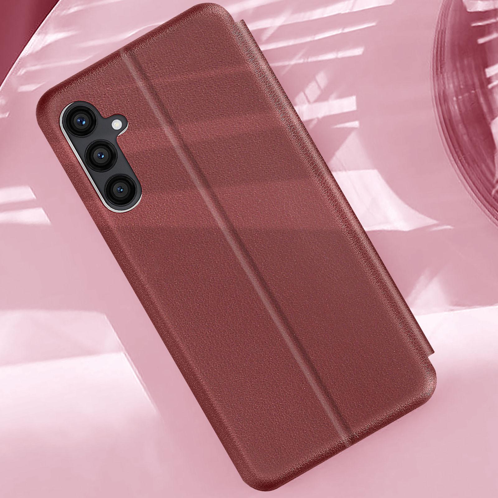 Avizar Kunstlederetui Samsung M34 5G Weinrot