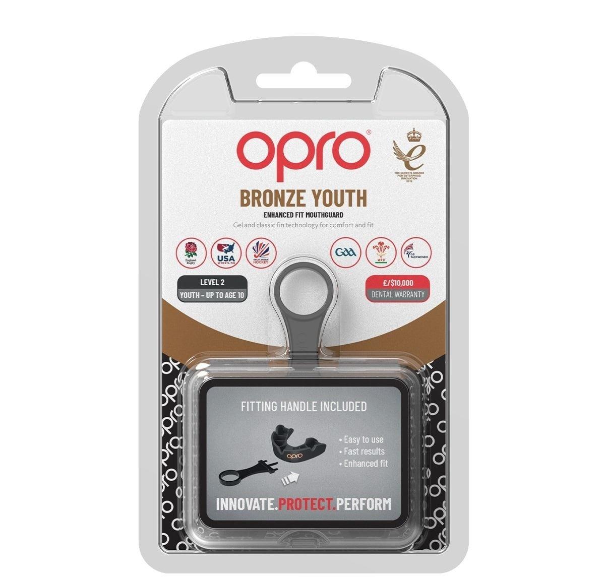 OPRO OPRO Self-Fit Junior Bronze - White