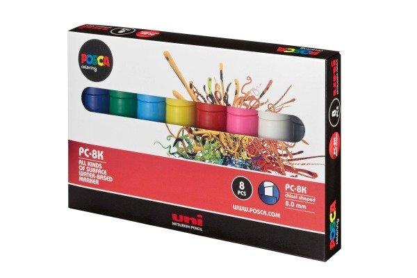 uni-ball UNI-BALL Posca Marker 8mm 8 Farben ass. 8 Stück
