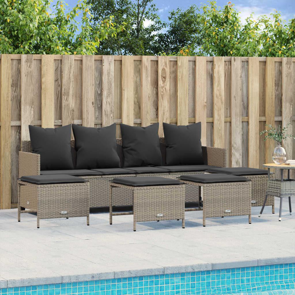 VidaXL Garten sofagarnitur poly-rattan