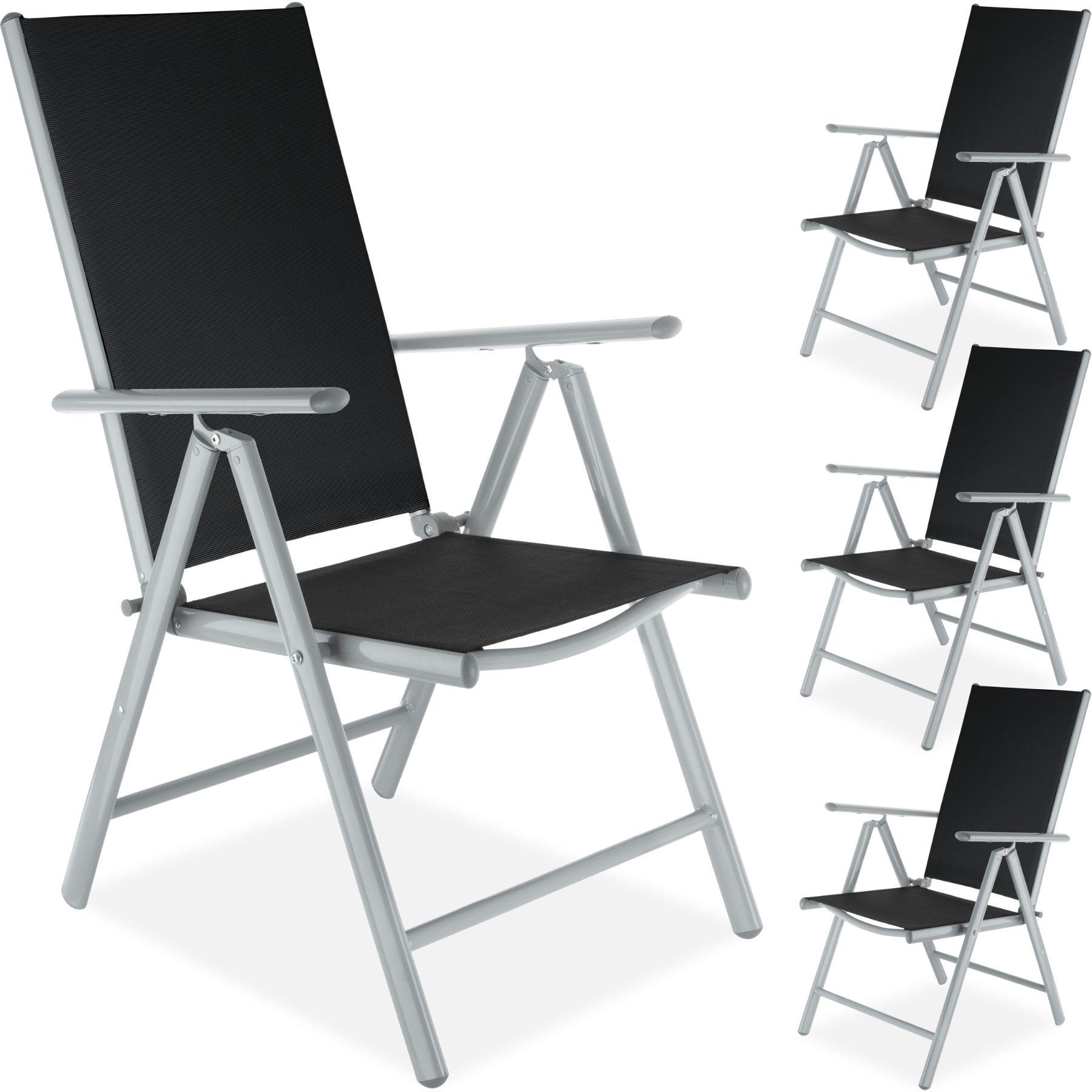 Tectake 4 Aluminium Gartenstühle