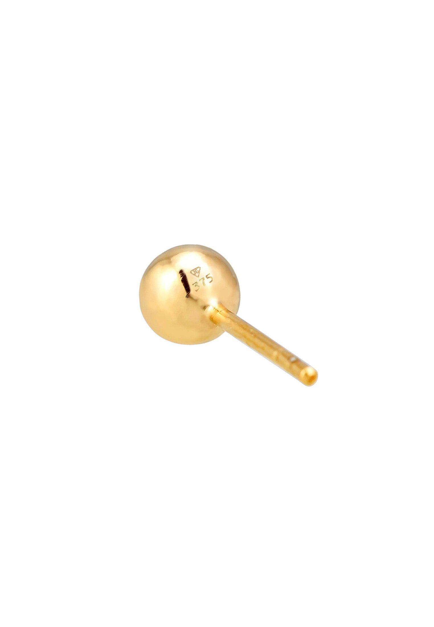 Elli Ohrringe Single Ohrstecker Kugel Ball 375 Gelbgold