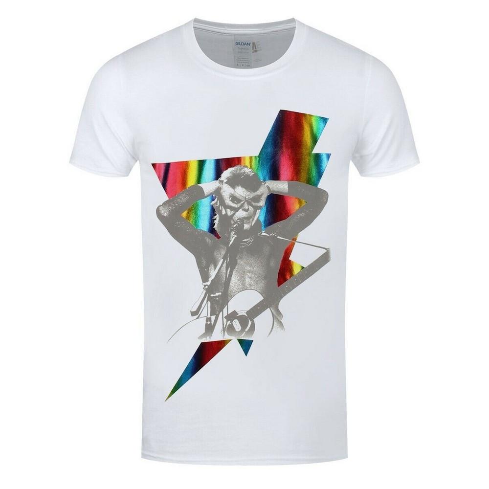 David Bowie T-Shirt mit holografischem Blitz-Print