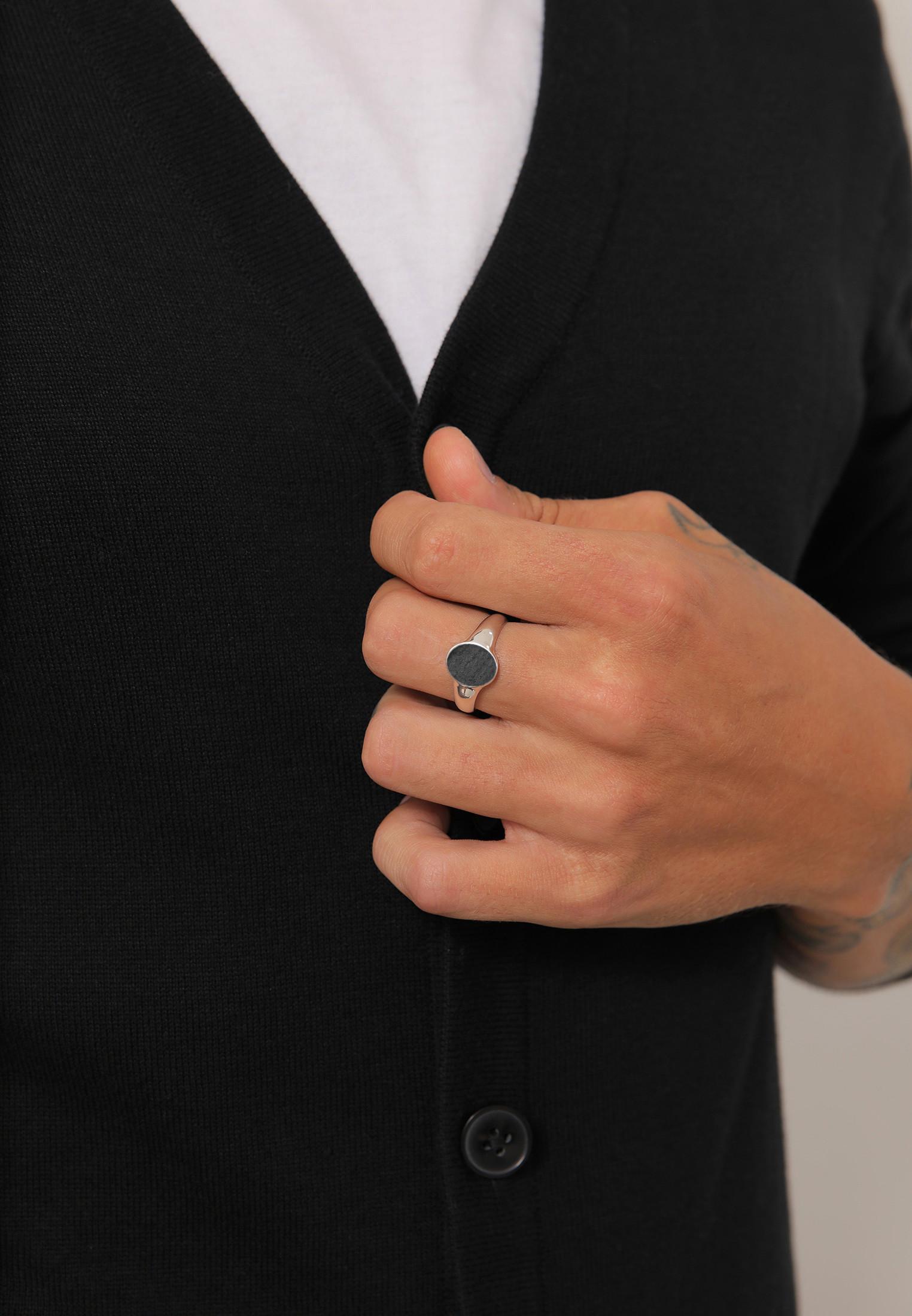 Kuzzoi Ring Basic Cool Siegelring Matt