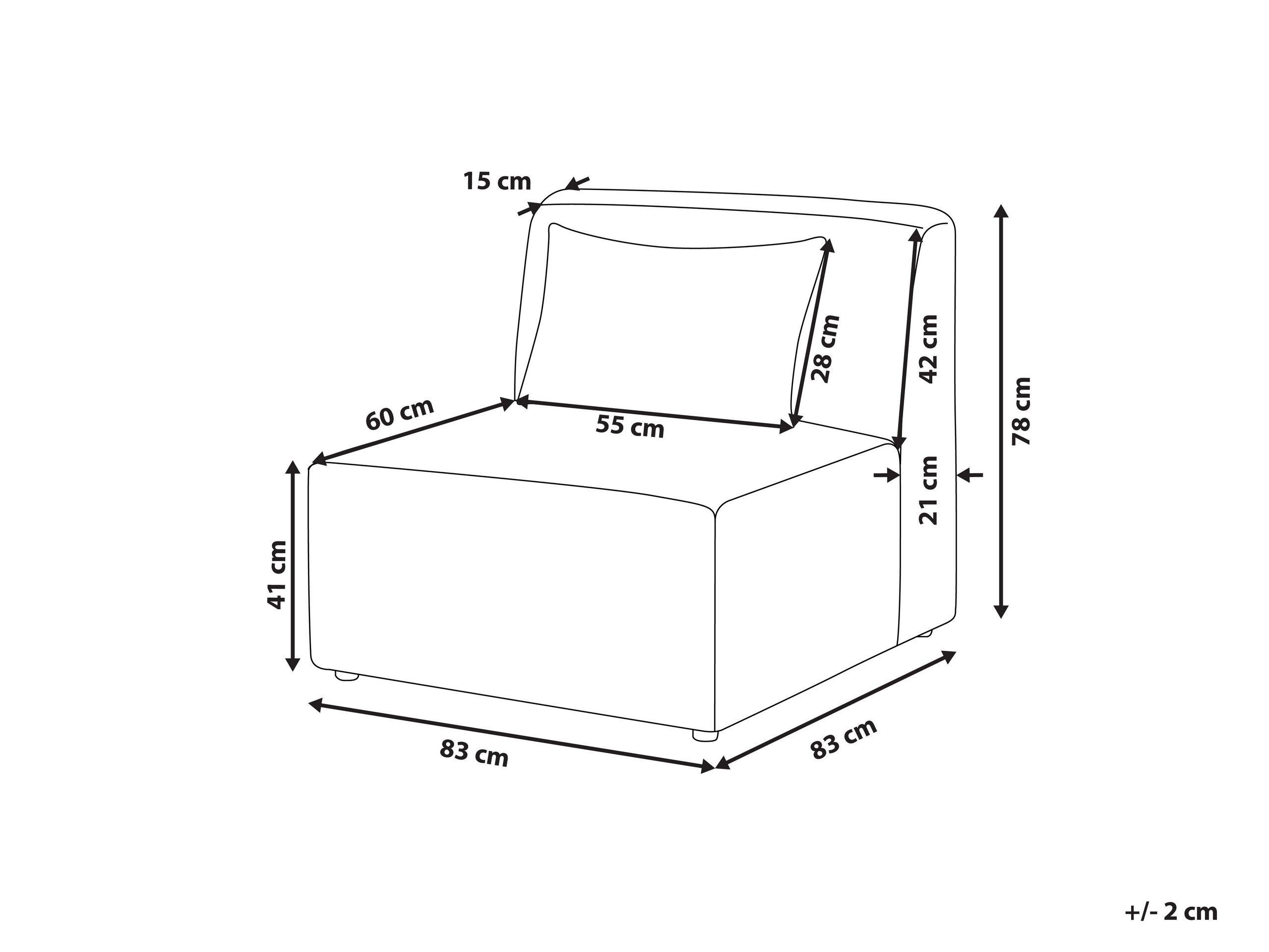 Beliani Sesselmodul aus Cord Modern LEMVIG