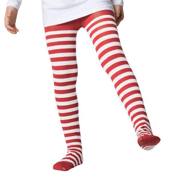 Tectake Gestreifte Strumpfhose für Kinder-weiss