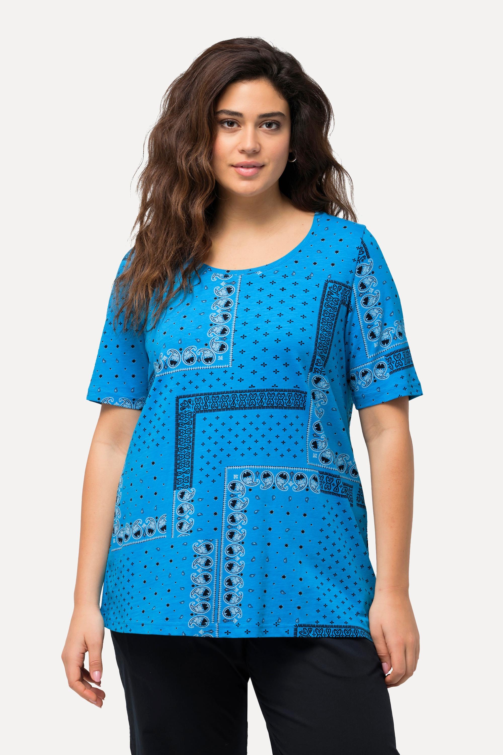 Ulla Popken Vintage A-Linie Rundhals Halbarm T-Shirt