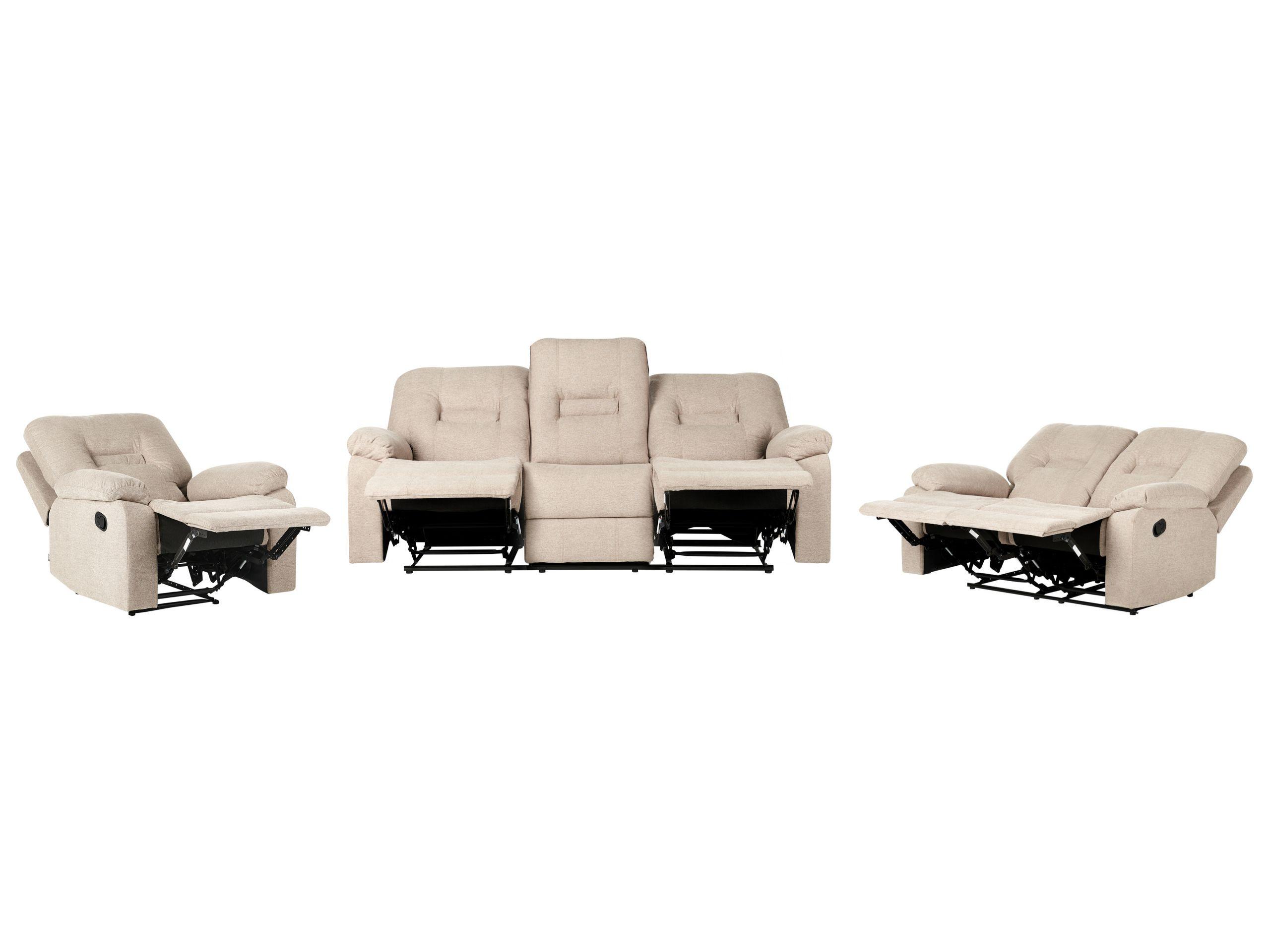 Beliani Wohnzimmer Set aus Polyester Modern BERGEN