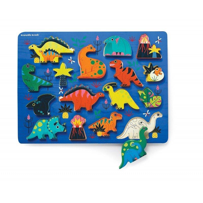 Crocodile Creek Wood Puzzle, Dinosaurier