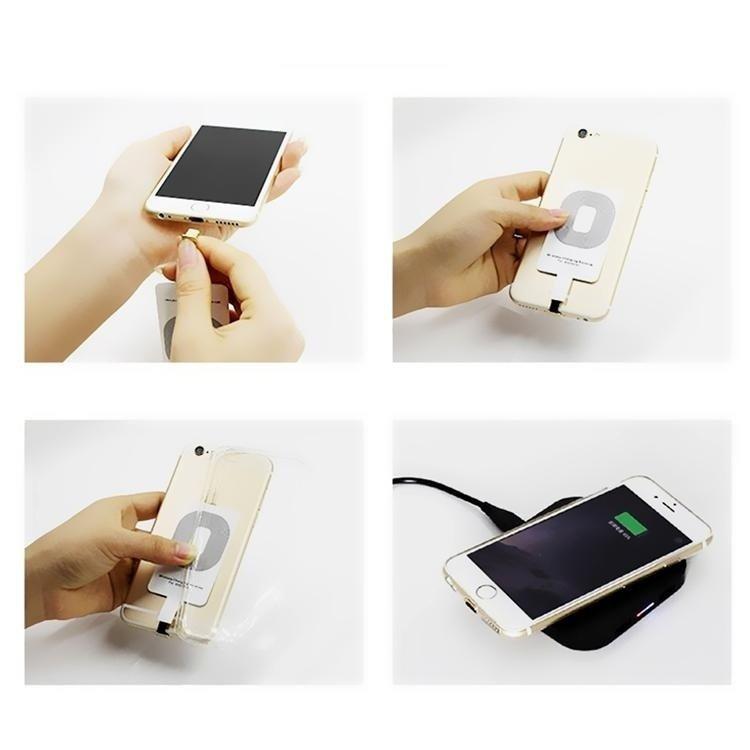 eStore Qi-Adapter – Kabelloses Lade-Empfangsmodul für iPhone – Weiß