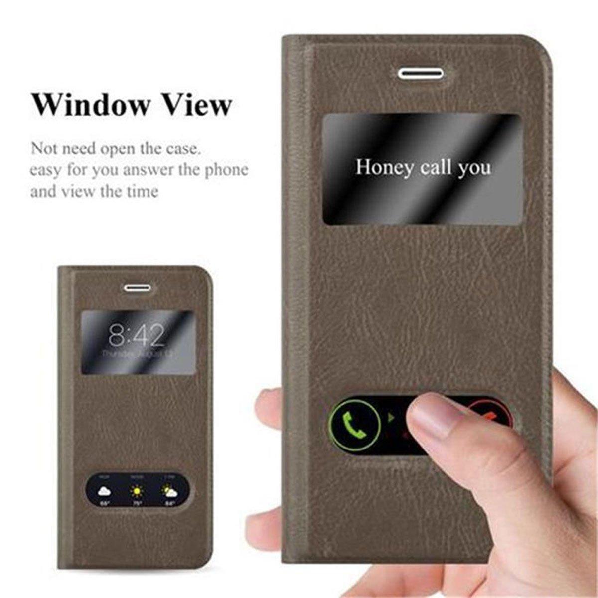 Cadorabo Hülle für Apple iPhone 7 PLUS / 7S PLUS / 8 PLUS Magnetverschluss, 2 Sichtfenstern