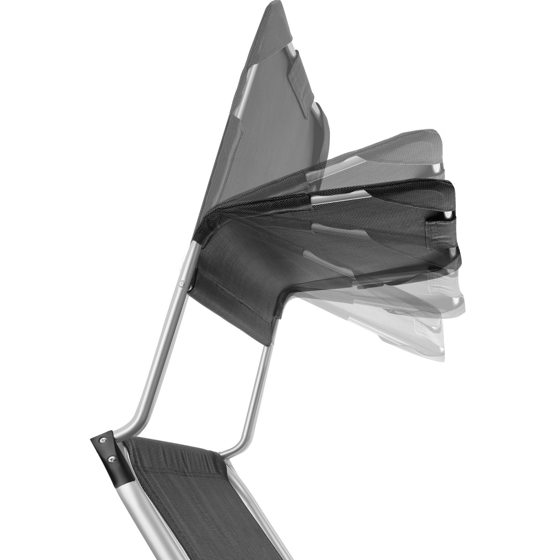 Tectake Sonnenliege klappbar, flexible Rückenlehne und Fussablage stufenlos verstellbares Sonnendach