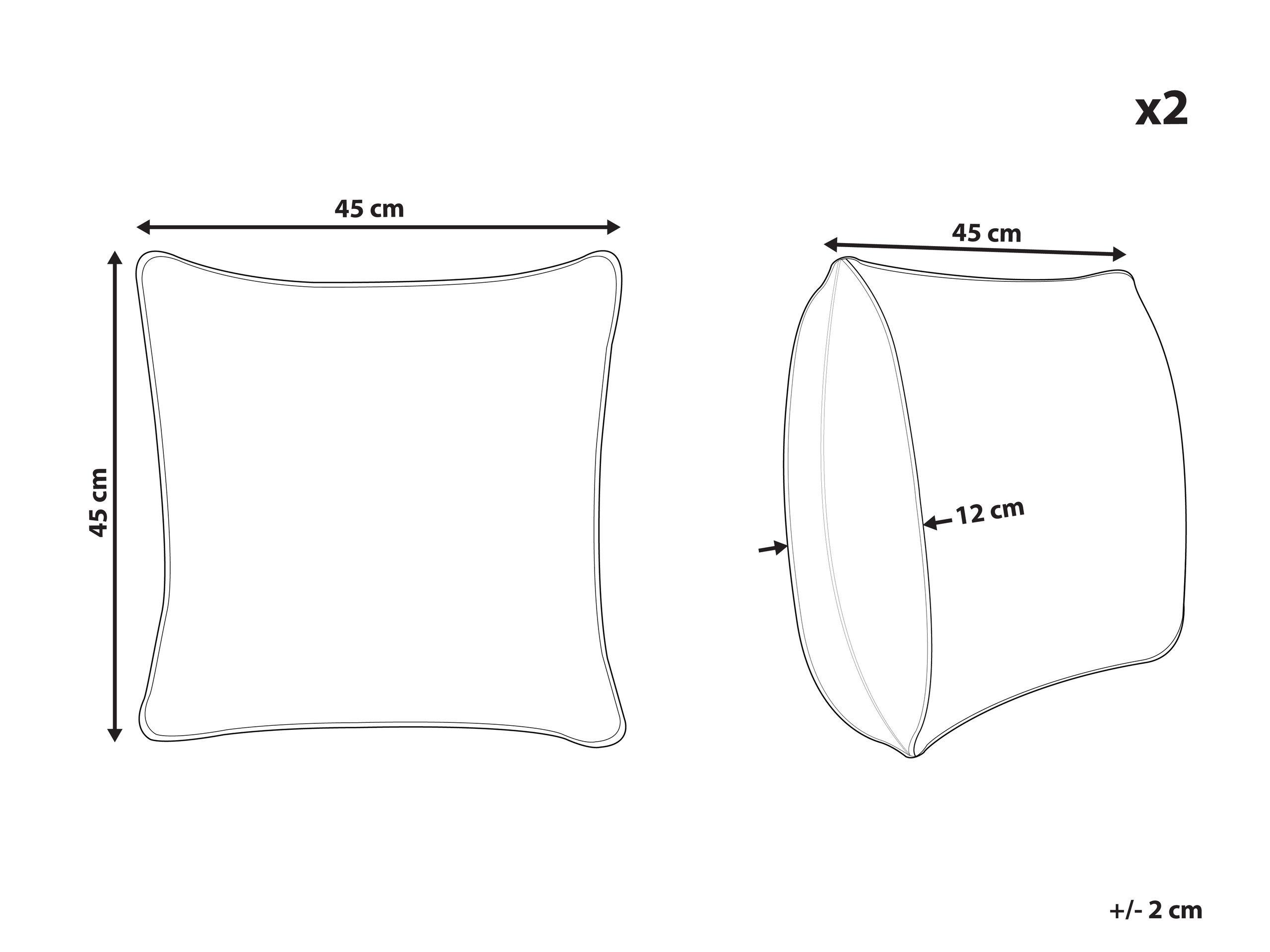 Beliani Gartenkissen 2er Set aus Polyester Modern GLADE