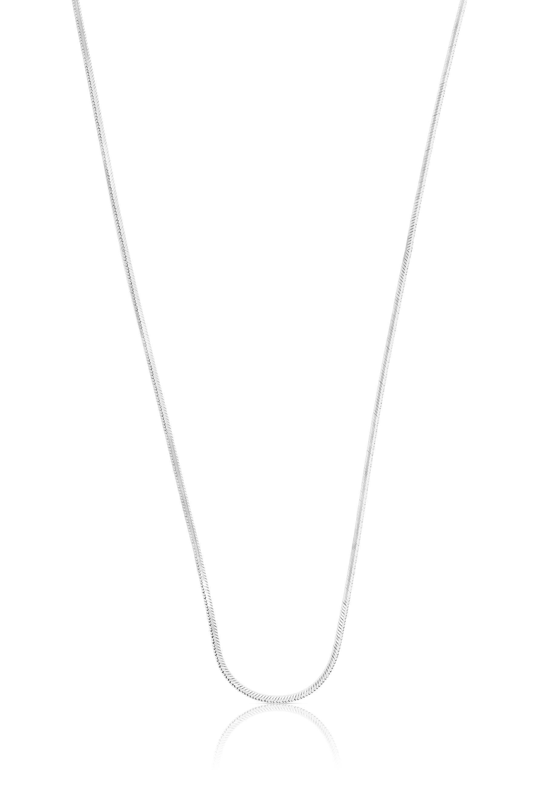 MUAU Schmuck Collier Schlange Weissgold 750, 0.8mm, 40cm
