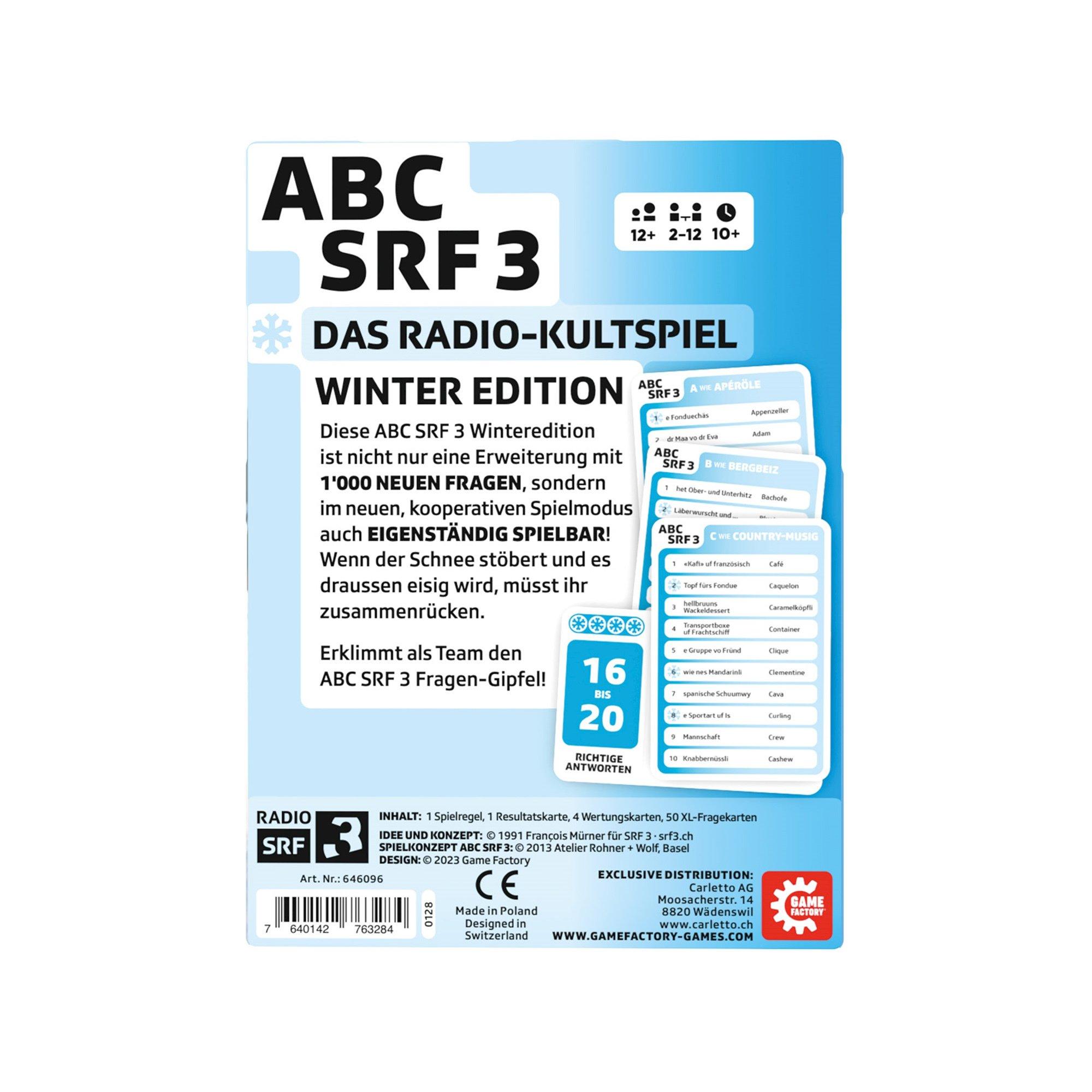 Game Factory ABC Spiel SRF 3 Winter Edition, Deutsch