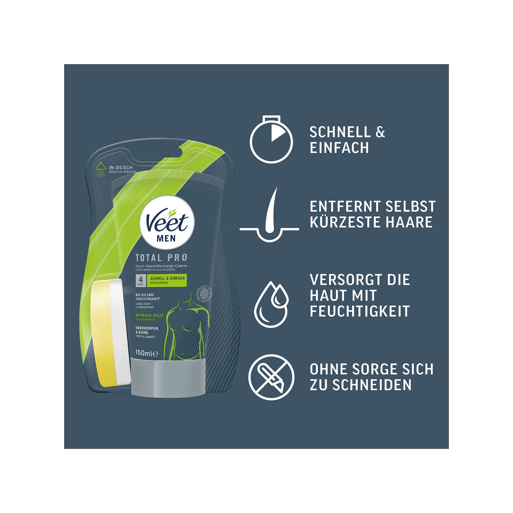 Veet Men Dusch - Normale Haut - Brust & Körper Men Dusch Creme Power Effect